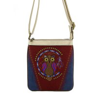 Classic Western Owl Embroider Concealed Messenger Bag - PTF17582