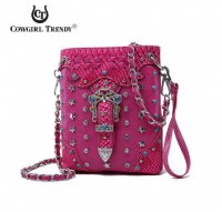 Fuchsia Multi Color Buckle W/Multi Messenger Bag - CSW2 100