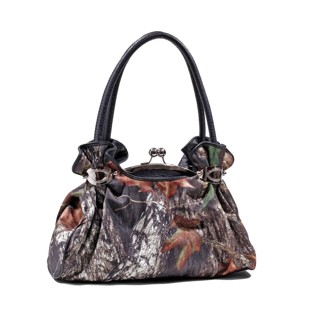 Black 'Mossy Oak' Shoulder Handbag - MT1-51858 MO - Click Image to Close