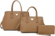 STONE 3IN1 MODERN PLAIN HANDLE TOTE BAG WITH MATCHING BAG AND C
