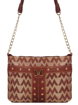 Brown Signature Style Messenger Bag - K1558