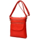 Red Solid Front Pocket Messenger Bag - MLA5820