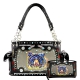 Black Premium Bear Embroidery Conceal Handbag Set - G939W165