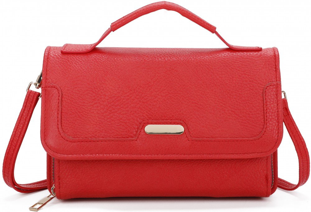 RED FASHION STYLISH MAGANETIC FLAPPED MESSENGER - Click Image to Close
