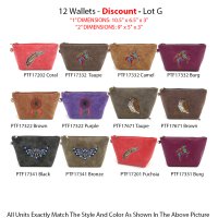 12 Western Travel Makeup Toiletry Wallet Pouch Bags - Lot G