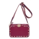 Red Solid Flap Color Stones & Studs Messenger Bag - VAV 5467