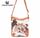 Orange Cowgirl Trendy Double gun Messenger Bag - WML3 4699