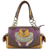 Classic Western Hat Embroidered Concealed Handbag - PTF17589