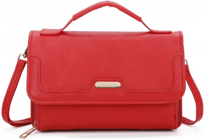 RED FASHION STYLISH MAGANETIC FLAPPED MESSENGER