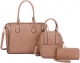 KHAKI 3 IN 1 PLAIN TOTE BAG WITH BACKPACK AND WALLET SET