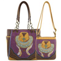 Classic Western Hat Embroidered Concealed Tote Bag - PTF17590