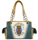 Classic Western Owl Embroidered Conceal Shoulder Bag - PTF17583