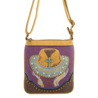 Classic Western Hat Embroidered Messenger Bag - PTF17588