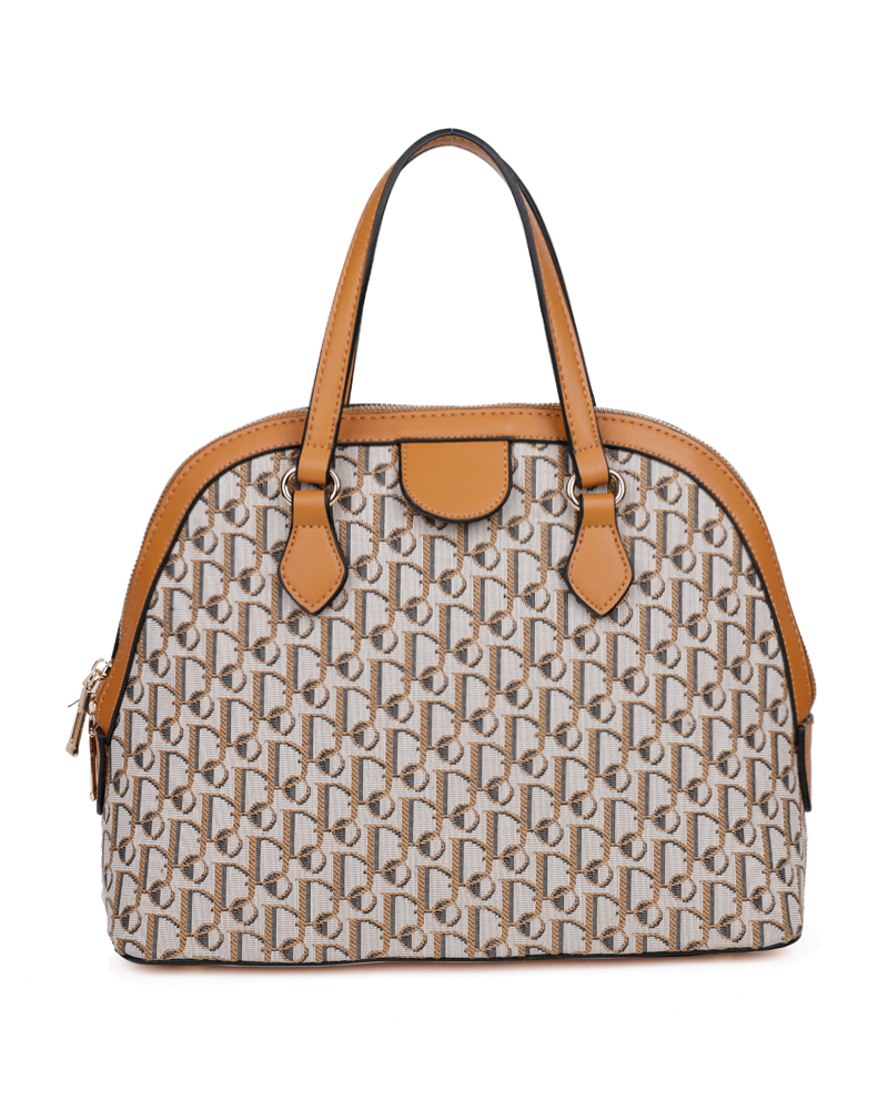 Khaki Fashion Stylish Satchel Handbag - LF1919 - Click Image to Close