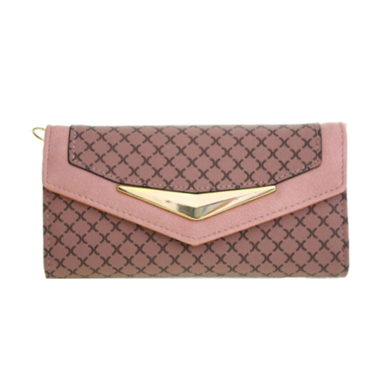 Pink Designer Signature Wallet - BQ816 - Click Image to Close