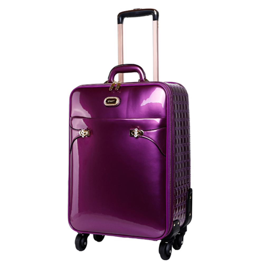 Purple Tri-star Elegant Carry-On Luggage - KZL8899 - Click Image to Close